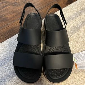 NWT Crocs Brooklyn Wedge Sandals